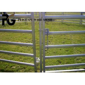 1.8mx2.1m Cattle Metal Fence Panels , Steel Round Cattle Panels
