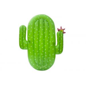 China Green Inflatable Cactus Floating Island / Inflatable Swim Pool Raft For All Ages supplier