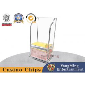 Transparent  Top Slide Lid Casino Poker Drop Box For Gambling Table