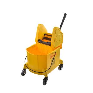 China Commercial Mop Bucket With Side Press Wringer Combo Buckets And Pails On Wheels supplier