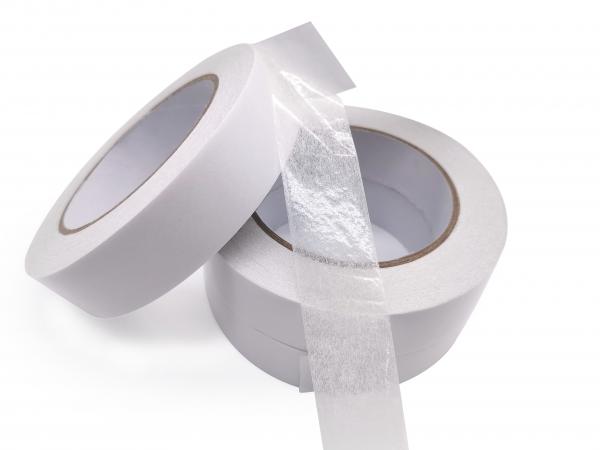 High Adhesion Double Sided Coated Tissue Paper Tape For Office Handwork Sticky
