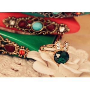 China Fashion Jewelry green rabbit women ring supplier