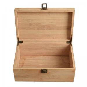 China Rectangle Lidded Wooden Box Customizable Small Wooden Storage Chest supplier
