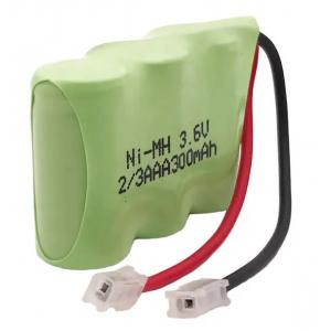 China Rechargeable 3.6V 300mAh Ni Mh Battery Packs 500Cycles 2AAA 3AAA Size supplier