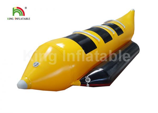 Commercial Grade Yellow 3 Seats Inflatable Fly Fishing Boats / Banana Boat
