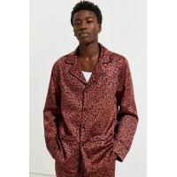 China Collar Contrast Silk Satin Pajamas Mens Long Sleeve Polyester Pjs Sleepwear on sale