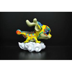 China Lucky Symbol Chinese Dragon Toy Figures Eco - Friendly Material 9.5*8*5cm supplier