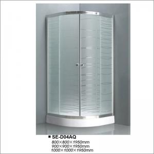 China Bathroom Quadrant Shower Enclosures / Sliding Door Shower Cubicles Curve Shaped supplier