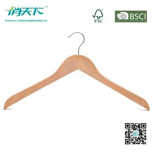 Betterall High-end Burlywood Wooden Shirts Hanger with Metal Hook