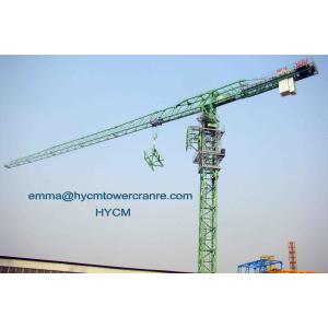 Faucet 10t Tower Crane Flat Top Type 60m Arm Working Jib With Russia Certificate