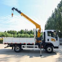 China 8Ton Jiubang Special Offer Homan Telescopic Boom Mobile Truck Mounted Crane for Sale on sale