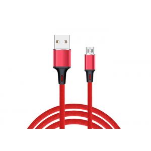 China 1m Length Braided USB Cable , Micro USB Charging Cable For Mobile Phone supplier