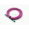OM4 50/125μm Multi - Mode MTP Trunk Cable , 3.0mm Jacket OD MTP 12 Fiber