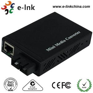 China E- Link Single Mode SC Fiber Ethernet Media Converter 10 / 100 / 1000Mbps supplier