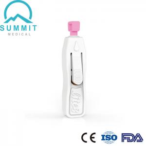 China Single Use Auto Safety Lancets For Vitro Diagnostics 21G 2.4mm Pink 100/Box supplier