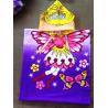 50*100cm 100% polyester hooded baby bath towel,poncho for girls butterfly
