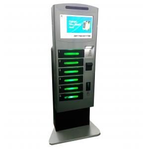 Computer Operated Fast Cell Phone Charging Stations Coin / Bill / Card Payment