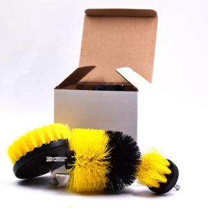 China Yellow Drill Cleaning Brush 2 Inch 3.5 Inch 4 Inch , Bathroom Cleaning Brush supplier