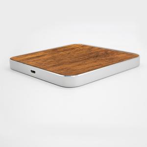 China Micro USB Port Wooden Qi Wireless Charger , Portable iPhone Charging Station supplier