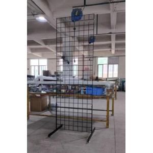 China Easy Slide T Legs Gridwall Display Rack With Leveler Black 24'' W X 24'' D X 72'' H wholesale