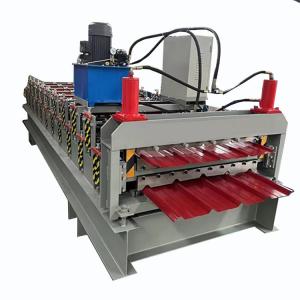 China Automated PPGI material Double Layer Roll Forming Machine Color Steel Tile Making Machine supplier