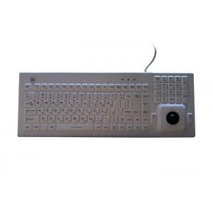 China Black / White Waterproof Computer Keyboard With Rollerball Mouse USB Interface supplier