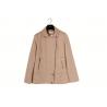 China Ladies Melton Jacket / Women'S Zipper Jacket / Beige Color Metal Zipper wholesale