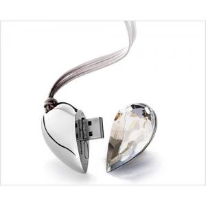 Heart shape crystal usb flash drive,jewelry heart usb flash memory,cheap crystal usb flash
