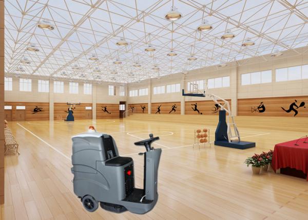 Indoor Basketball Court Industrial Floor Scrubber With Key Type Switch