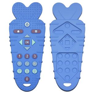 China Durable Silicone Baby Teether Custom Color Soft TV Remote Teether supplier