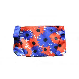 Printed Flower Cheap Promotional Toiletry Bag Hand Carry For Women / Kids