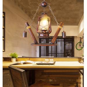 Industrial Retro Rustic Pendant Light Cafe Design Kerosene E27 Lamp Holder wood pendent light(WH-VP-128)