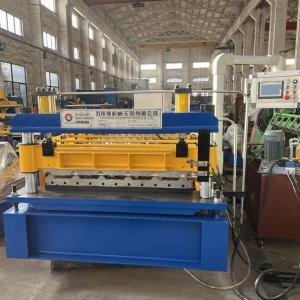 China Trapezoidal 12M/Min Metal Roofing Sheet Machine Chain Drive supplier