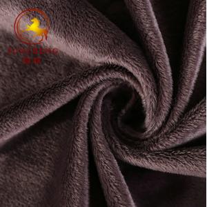 China grey 3mm super soft velboa plush fabric/short pile plush fabric for blanket supplier