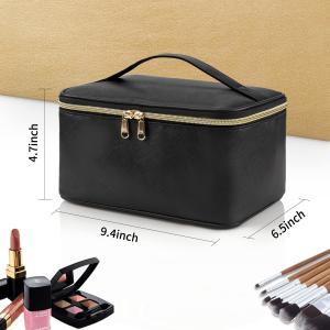 China Makeup Bag, Portable Cosmetic Bag, Large Capacity Travel Makeup Case Organizer, Black Makeup Bags For Women Toiletry Bag supplier
