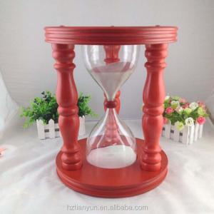 China Luxury Wooden Hourglass 15 Minute - 24 Hour Glass Timer Logo Customized supplier