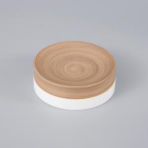 China wooden white resin round soap dish for 5-star hotel bathroom accessories supplier