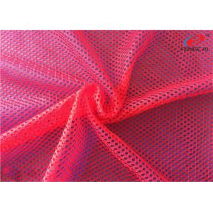 China Customized Knit Big Hole Sports Mesh Polyester Fabric For Women Clothing supplier