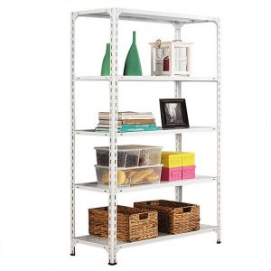 China 5 Tiers Adjustable Metal Storage Shelving Boltless Rack Shelving Corrosion Protection supplier