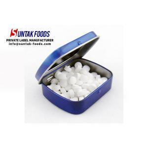 China Metal Tin Box Classic Hard Candy , Spearmint Sugar Free Fat Free Candy supplier