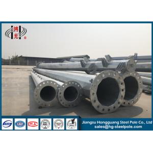 China 10M - 50M Hop Dip Galvanized Tubular Steel Pole 110kv Voltage Long Life supplier