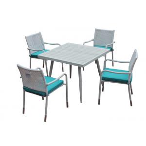 Soft Padded Cushions PE Wicker Patio Table And Chair Set