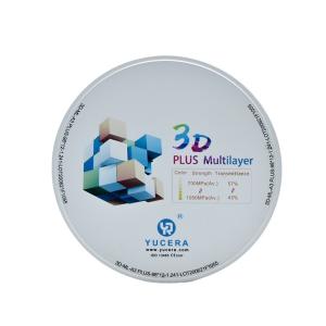 Yucera 3D Pro Multilayers Zircon Blocks for Zircon Zahn Dental Cad Cam Milling Machine