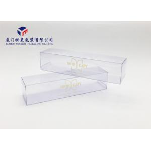 China Non Toxic Clear PVC Packaging Boxes Light Weight Cover + Base Gold Hot Stamping wholesale