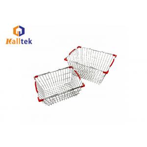 Galvanized Metal Wire Mesh Shopping Basket 21L 15L For Grocery Store