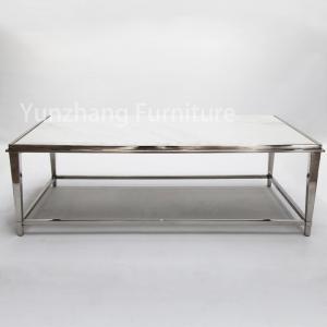 Faux Marble Simple Style Center Table Marble Coffee Table For Living Rooms