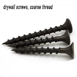 China #6-#10  Black Phosphated Self Tapping Drywall Screws Hardened Metric Steel Coarse Thread supplier