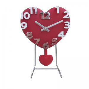 Fashional Home Decor 3D number heart shape desk table clock