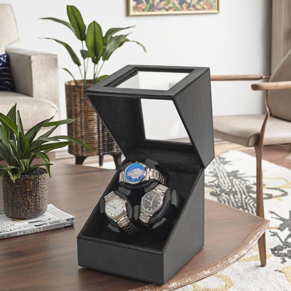 China 3 Motor Luxury Decorative Boxes Automatic Watch Winding Display Watch Box With Customized Logo wholesale