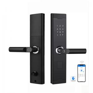 Aluminum Alloy Fingerprint Electronic Smart Door Locks Bedroom USB Keyless Door Lock